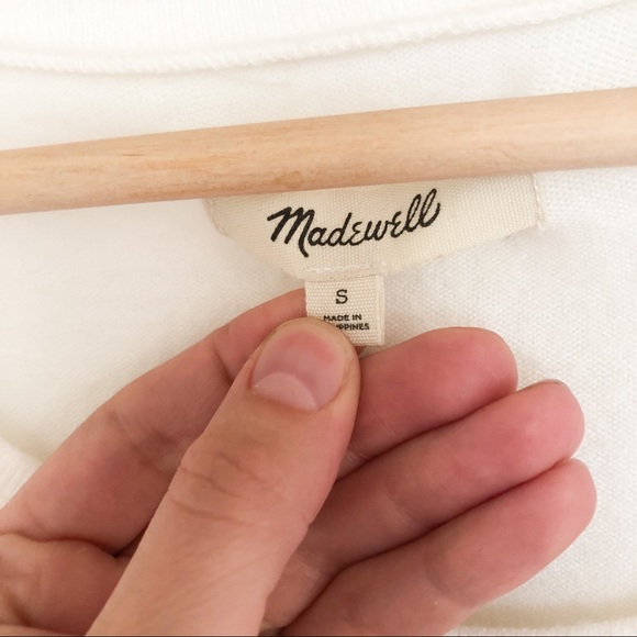 Madewell White Puff Sleeve Scoop Neck Blouse - Picture 3 of 6